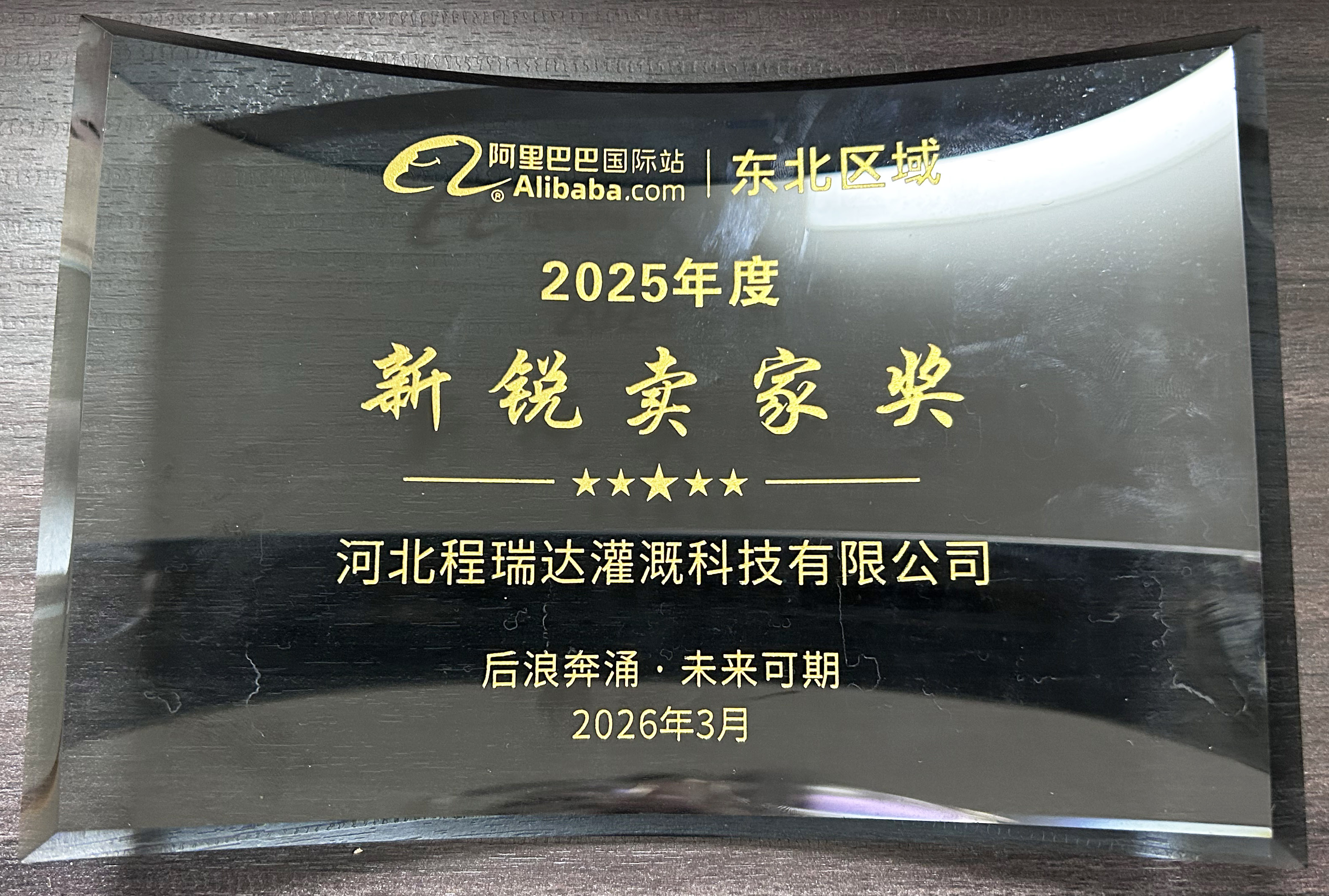 日照程瑞达灌溉 | 荣获阿里国际站新锐卖家奖