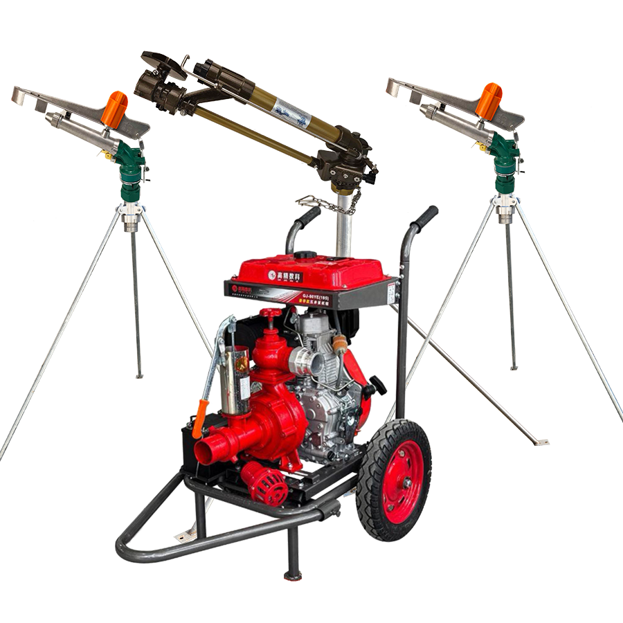 日照一体式灌溉机组 全套喷枪水带配齐 抗旱浇地神器